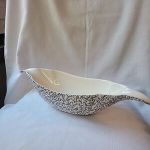 Royal Haeger White Stone Lace Console Centerpiece Bowl Popcorn Texture‎ USA Made